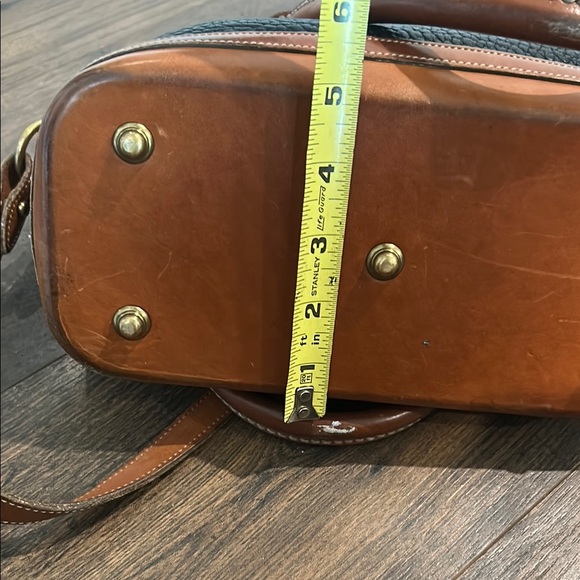 Dooney & Bourke Black and Tan Leather Satchel - Picture 10 of 11